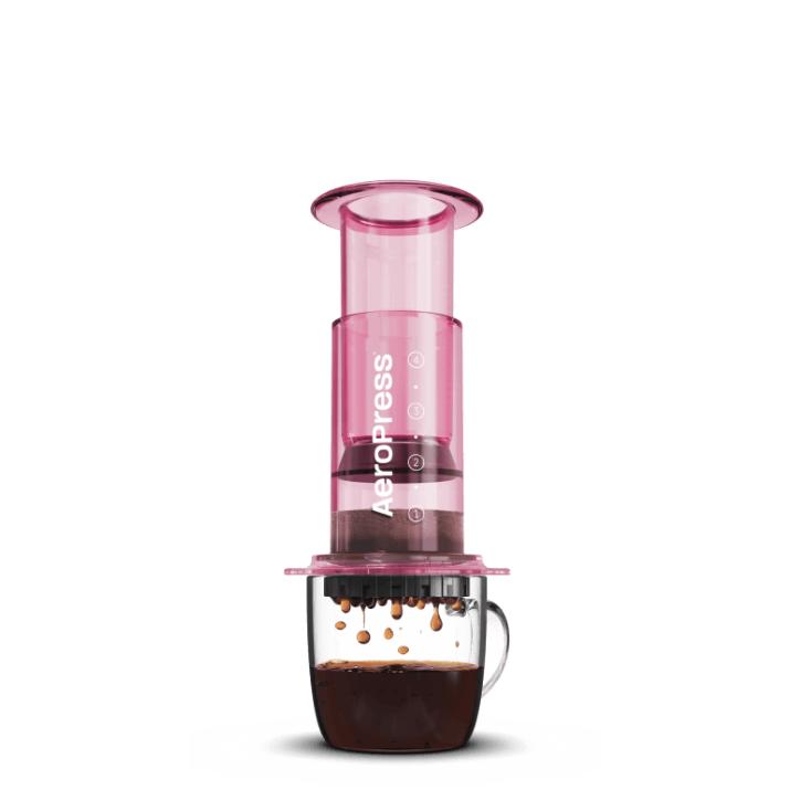 AeroPress Coffee Maker - Clear Pink
